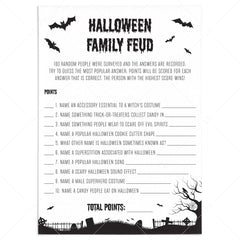 Halloween Family Feud Printable by LittleSizzle