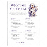 Adult Halloween Party Game What's On Your Phone Instant Download by LittleSizzle