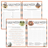 Halloween Games To Print At Home Instant Download by LittleSizzle