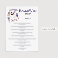Printable Halloween Trivia for Family Instant Download