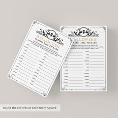 Black and Gold Halloween Party Games Bundle Printable
