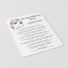 Printable Halloween Trivia for Family Instant Download
