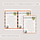 Halloween Quiz for Work Printable