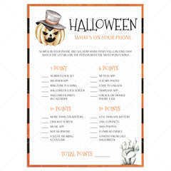 Halloween What's On Your Phone Game Printable by LittleSizzle