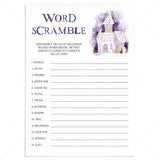 Printable Halloween Words Scramble Game by LittleSizzle