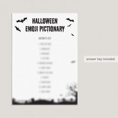Halloween Emoji Game Printable Black & White