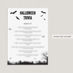Halloween Trivia with Answers Printable Black & White