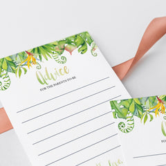 Tropical leaf advice for the new parents printable by LittleSizzle