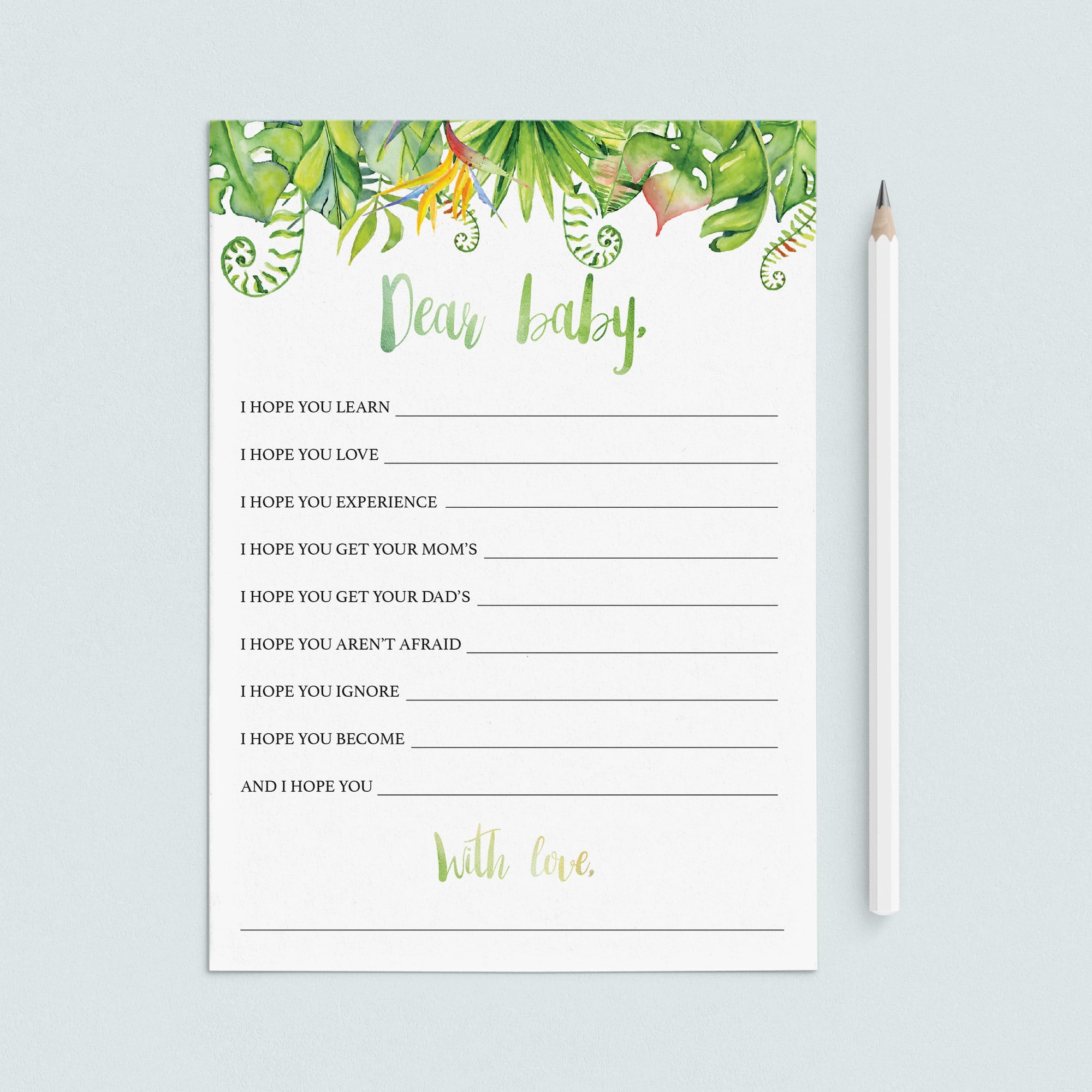 Hawaiian baby wishes printable by LittleSizzle