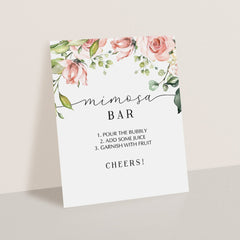 Blush pink mimosa bar sign by LittleSizzle