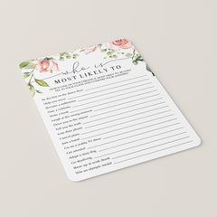 Fun Ladies Night Game Who Is Most Likely To Printable