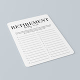 Retirement Party Game Hobby Race Printable