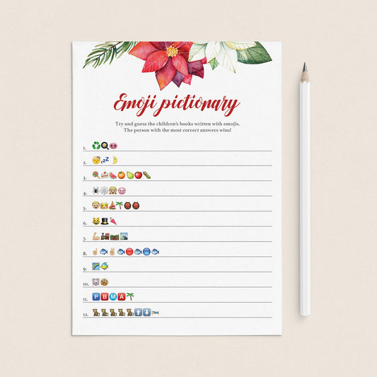 Christmas Baby Shower Emoji Game Printable by LittleSizzle