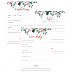 Christmas Theme Baby Shower Games Bundle Printable by LittleSizzle