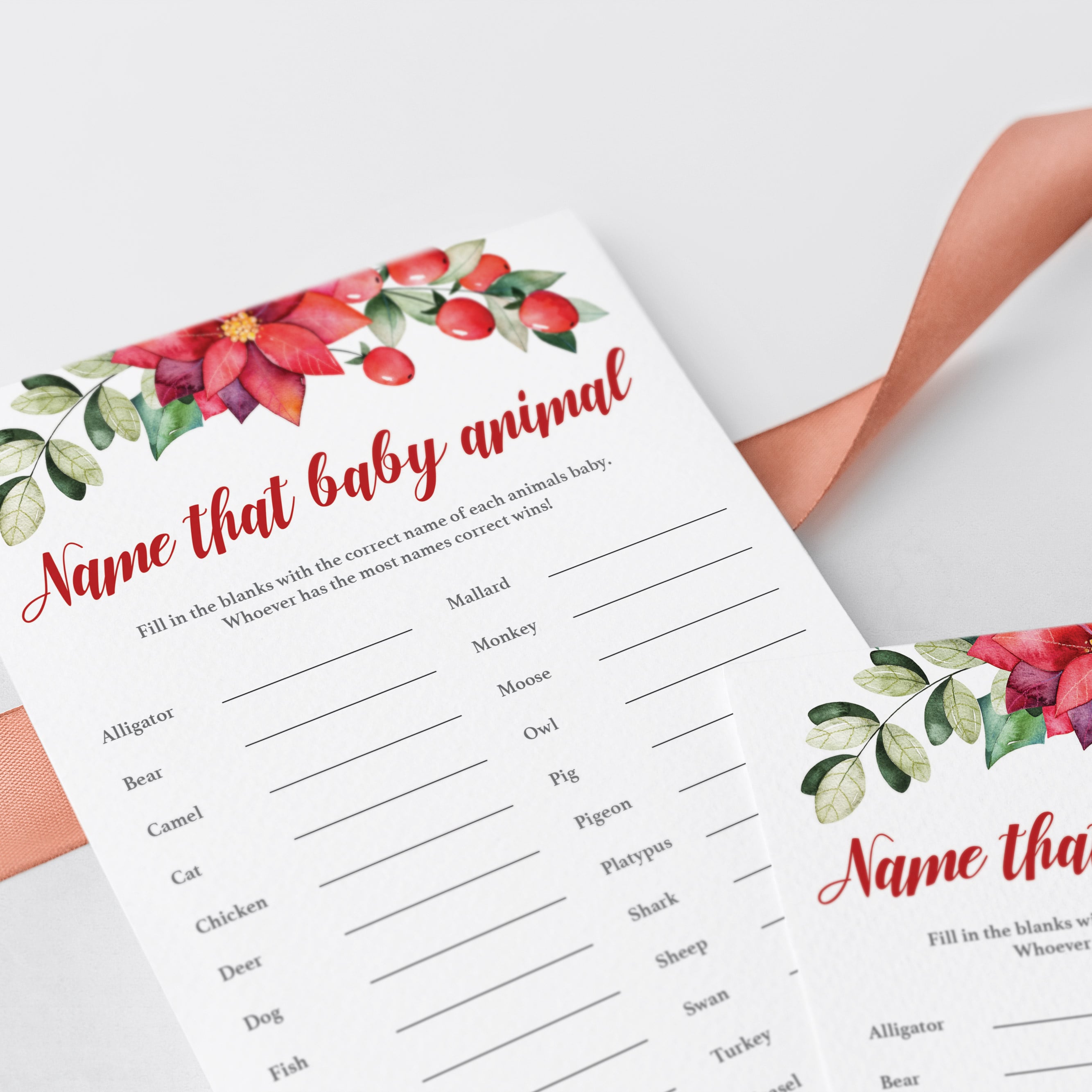 Red and green baby shower games by LittleSizzle