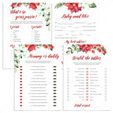 4 Holiday Baby Shower Games Printable by LittleSizzle