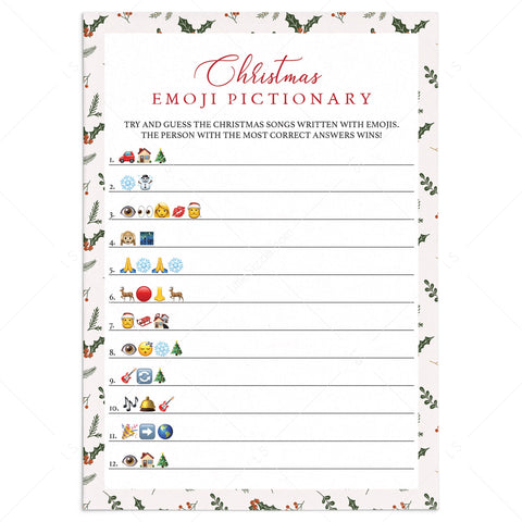 Christmas Emoji Game Digital Files | Virtual Christmas Party Ideas ...