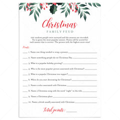 Holiday Family Feud Game Printable by LittleSizzle
