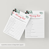 Christmas Baby Shower Game Who Knows Mommy Best Printable