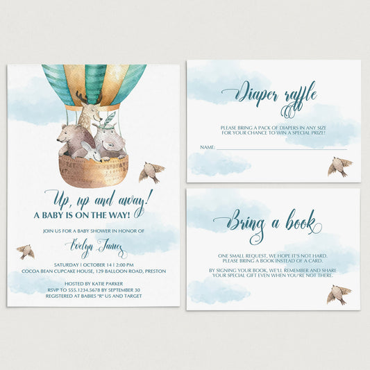 Hot air balloon baby shower printable by LittleSizzle