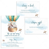 Hot air balloon baby shower printable by LittleSizzle