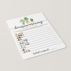 Housewarming Emoji Pictionary with Answers Printable