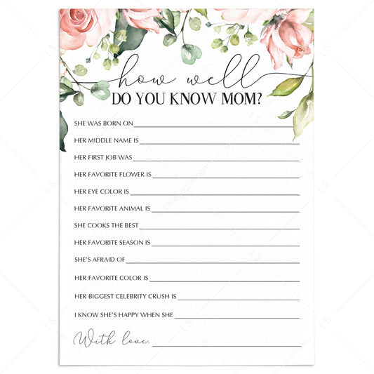 (Virtual) Mother's Day Activity How Well Do You Know Your Mom by LittleSizzle