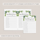 Botanical Birthday Party Activities For Her Printable