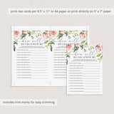 Floral Birthday Games For Brunch Printable