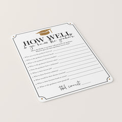 2023 How Well Do You Know the Graduate Printable Game Cards