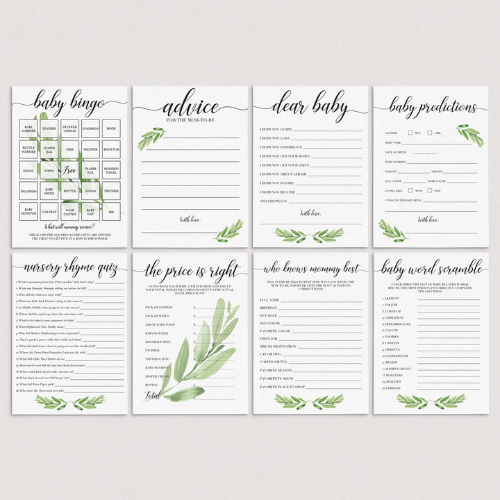 Printable Baby Shower Games Templates LittleSizzle