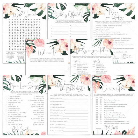 Summer Bridal Shower Games and Activities Printable by LittleSizzle
