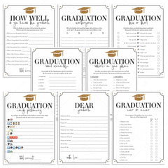 Black and Gold Graduation Party Game Bundle Printable by LittleSizzle