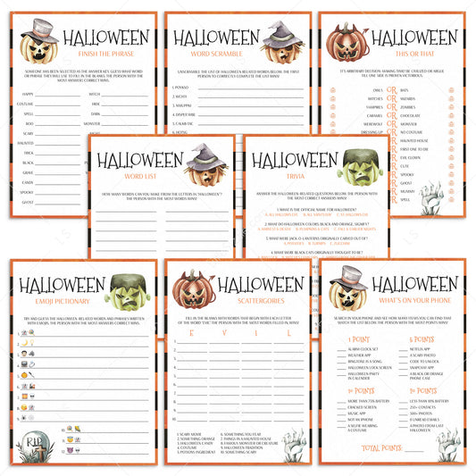 8 Halloween Games for Family To Print At Home by LittleSizzle