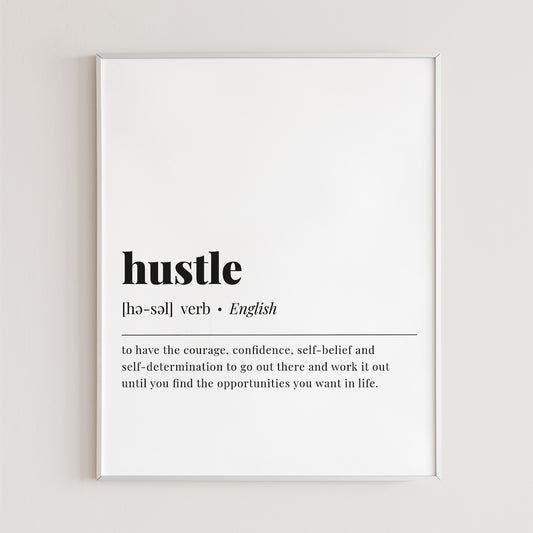 Hustle Definition Print Instant Download by LittleSizzle