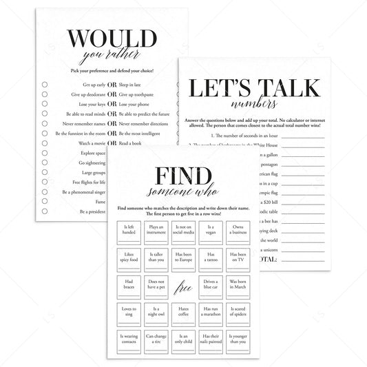 Printable Icebreakers & Party Starters by LittleSizzle