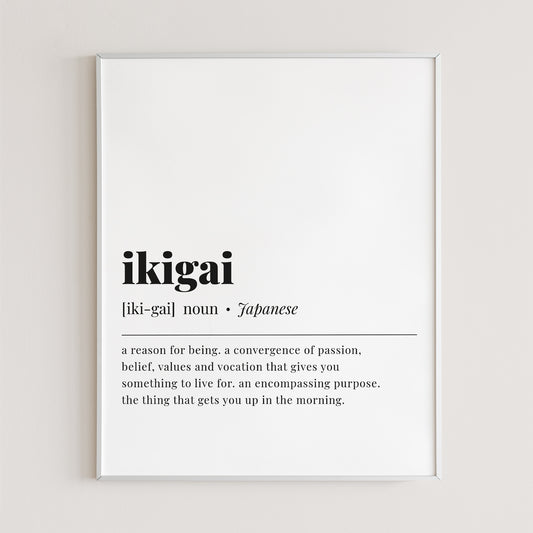Ikigai Definition Print Instant Download by LittleSizzle
