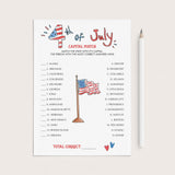 Fourth of July Party Matching Game Instant Download by LittleSizzle