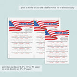 4th of July Games Package Instant Download