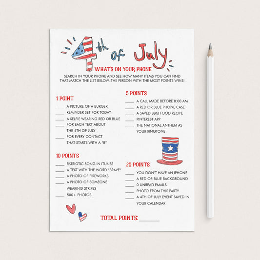 Fun Fourth of July BBQ Game Printable by LittleSizzle