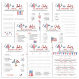 8 Fun Fourth of July Games Printable & Fillable by LittleSizzle