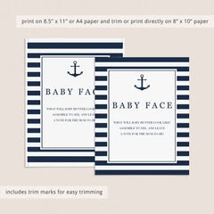 Baby Face Game for Boy Baby Shower
