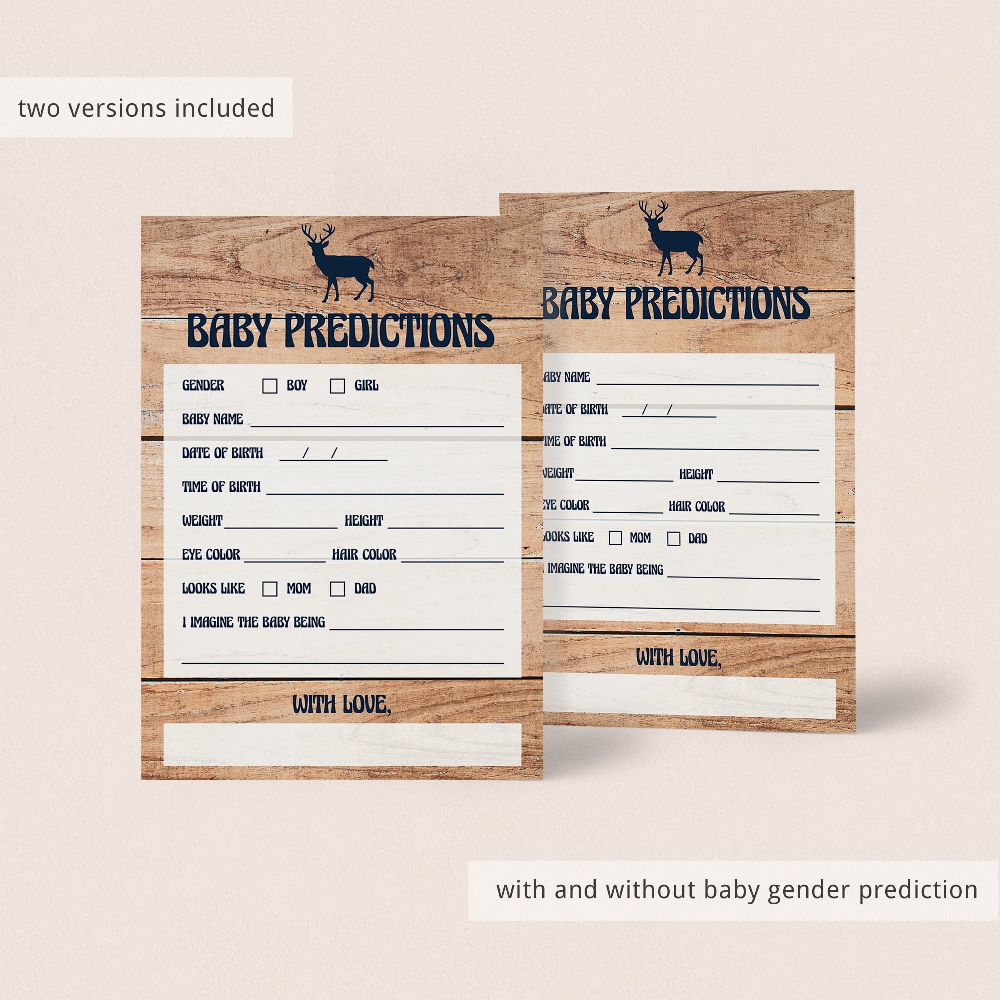 Gender neutral baby shower birth stats game by LittleSizzle