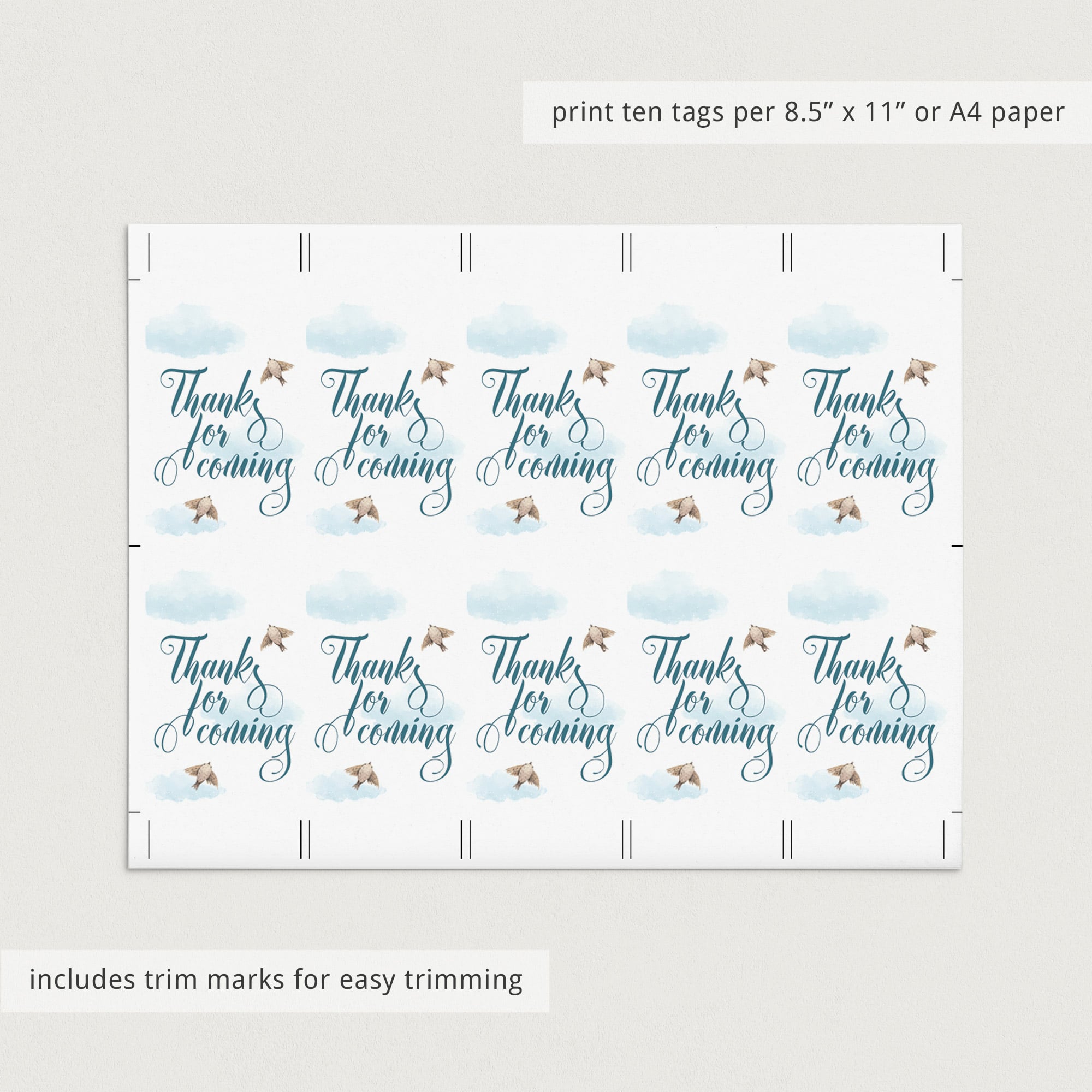 Up and away baby shower favor tag printable by LittleSizzle