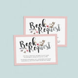 PDF template bring a book instead of a card for girl party by LittleSizzle