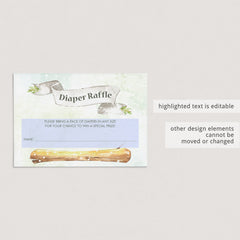 Winter woodland baby shower diaper raffle games by LittleSizzle