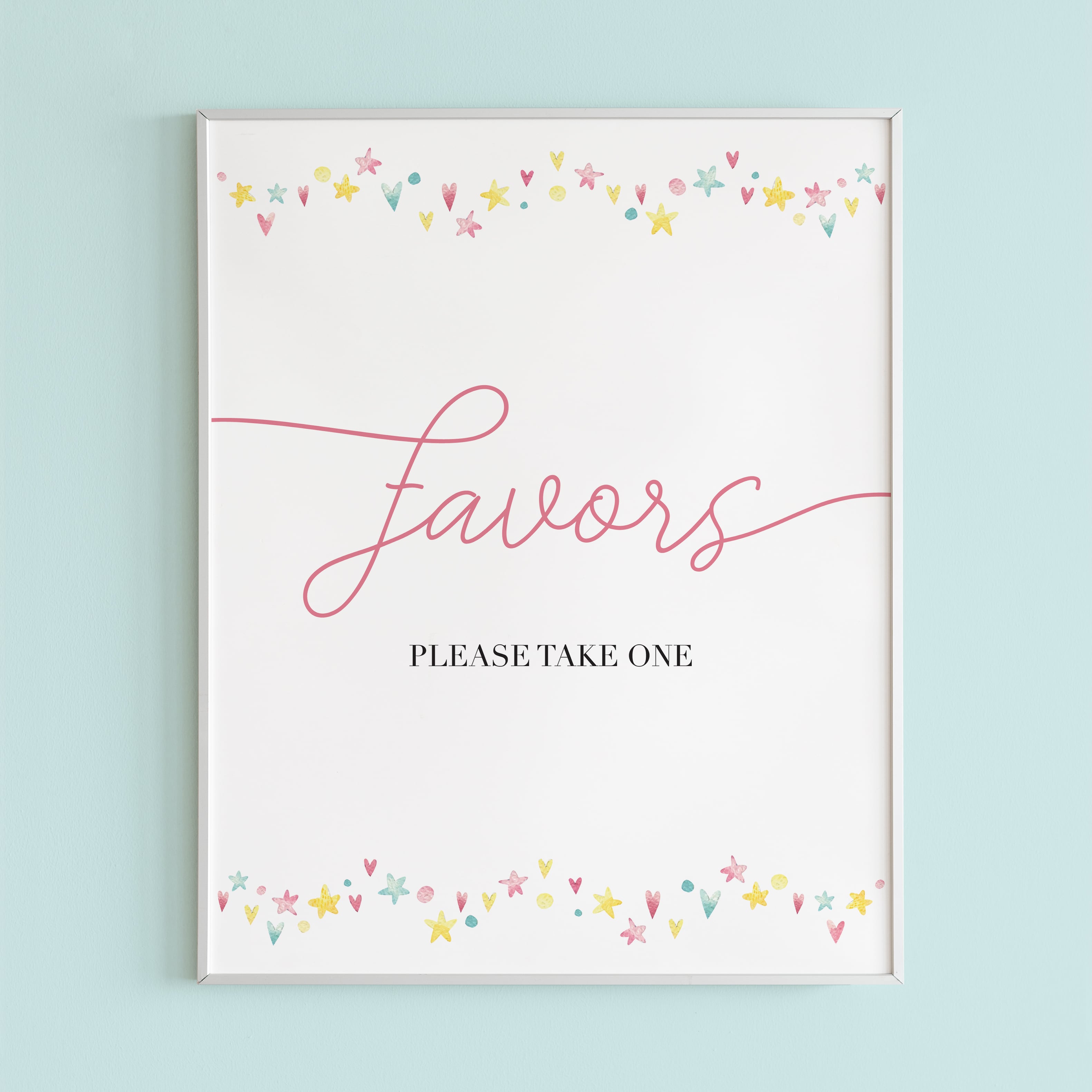 Printable favors sign for pink party by LittleSizzle