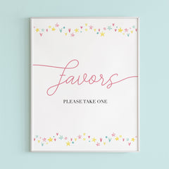 Printable favors sign for pink party by LittleSizzle