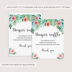Template for floral baby shower signs by LittleSizzle