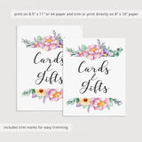Instant download gifts sign for floral shower by LittleSizzle